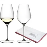 Riedel VELOCE Riesling Weinglas 2er Set + Poliertuch