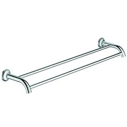 Grohe Essentials Authentic Badetuchhalter 40654001 doppelt, chrom, 626mm, verdeckte Befestigung