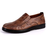 Asifn Loafers Herren Leder Fahrschuhe Mokassin Schuhe Aus Weichem Leder Komfort Business Hausschuhe Atmungsaktiv Weich Handmade(Khaki,48 EU - 48 EU