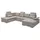 ed exciting design MEDAN Wohnlandschaft Taupe, & Ausziehbares Sofa mit Schlaffunktion und Bettkasten - 324 x (218) cm, (B/H/T)