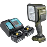 Makita, Arbeitsleuchte, DML 812 ST Akku Handstrahler 18 V 1250 lm LED Olive Grün Outdoor Adventure Sonderedition + (1250 lm)