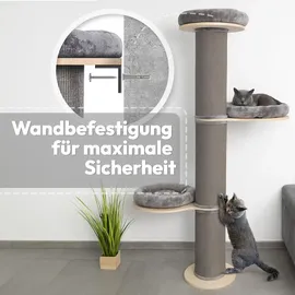 Pet Violet Kratzbaum wandmontiert 185 cm grau