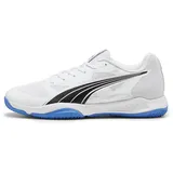 Puma Unisex Eliminate Turbo Indoor Court Shoe, White-Bluemazing, 49.5