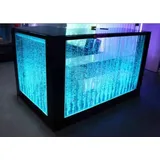 JVmoebel Bartisch Moderne LED Bartheke mit Wasserwand und Regal im Luxusdesign, Made in Europa weiß