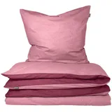 SCHIESSER Doubleface Feinbieber altrosa 135 x 200 cm + 80 x 80 cm