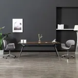 vidaXL Bürostuhl Drehbar Stoff Grau