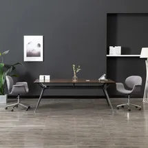 vidaXL Bürostuhl Drehbar Stoff Grau