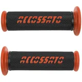 Paar Racing Griffe aus thermoplastischem Gummi, schwarz mit farbigem Accossato Schriftzug für Kawasaki Ninja ZX6RR von 2003 bis 2022, CC 600