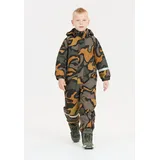 ZigZag Schneeoverall ZIGZAG "Tower", Jungen, Gr. 110, EURO-Größen, braun, grau, 100% Polyester, lang, Overalls, mit wasser- und winddichter TPU-Membran