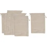 VBS Kalender zum Selbstbasteln Beutel mit Zugband 19 x 13 cm 6 Stück beige