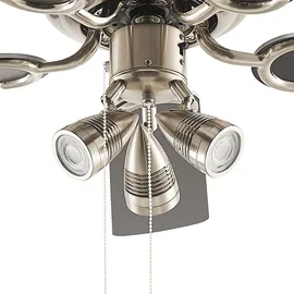 LINDBY Anariki 108,5 cm Deckenventilator Schwarz/Silber