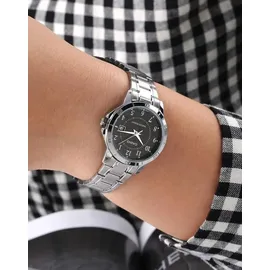 Casio Collection LTP-V004D-1BUDF Damenuhr - Schwarz/Silber