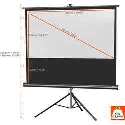 celexon Stativleinwand Economy 244 x 138 cm