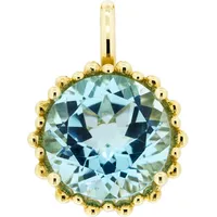 Orolino Anhänger 585 Gold mit Topas blau (beh.) 11,5mm rund