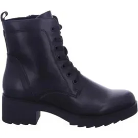 Marco Tozzi Damen Stiefeletten zum Schnüren mit Blockabsatz mit Reißverschluss, Schwarz 40