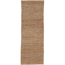 carpetfine Juteteppich Nala Läufer beige, 70x200 cm | Moderner Teppich für Wohn- und Schlafzimmer