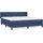 vidaXL Boxspringbett mit Matratze Blau 180x200 cm Stoff