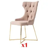 JVmoebel Esszimmerstuhl Esszimmer Stuhl Stühle Wohnzimmer Möbel italienischer Stil Möbel Rosa, Made in Europa grau