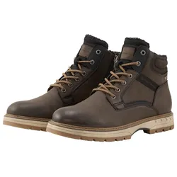 TOM TAILOR Herren Gefütterte Stiefel, braun, Uni, Gr. 42