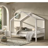 Home Affaire Hausbett, (Made in Europe), mit LF 90x200 cm, wahlweise mit o. ohne Bettschublade, Buche weiß Weiß + Weiß + weiß) , 93966150-0 ohne Bettschublade,