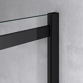 mai & mai Duschkabine mit Duschtasse Duschabtrennung Schwarz 8mm Sicherheitsglas mit Nano 90x120cm Eck-dusche mit Schiebetür Ravenna18 - Schwarz