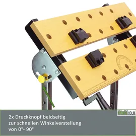 Trutzholm Spanntisch Metall schwarz klappbar höhenverstellbar bis 100 kg