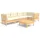 vidaXL Garten-Lounge-Set 6-tlg. creme Kiefernholz