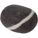 myfelt Oskar - Filz Kieselstein, Meditationskissen, Yogakissen, Dekokissen, Pouf, dunkelgrau rund - Größe S