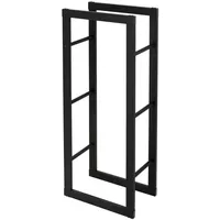 ML-Design Kaminholzregal Metall 40 x 100 x 25 cm Schwarz