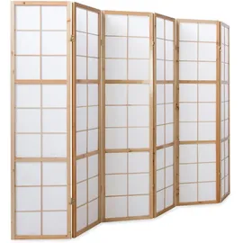 Homestyle4u Paravent, Braun, Holz, 264x175x2 cm, Wohnzimmer, Raumteiler & Paravents, Paravents