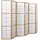 Homestyle4u Paravent Raumteiler 6 teilig Holz Natur 175 cm 280