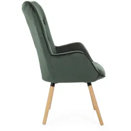 BIZZOTTO - Juliet Velvet Samtsessel Waldgrün