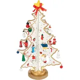 Brubaker Mini Weihnachtsbaum aus Holz 30 cm Weiß