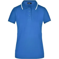 Damen Polo-Shirt Tipping "JN934" - M - royal/white