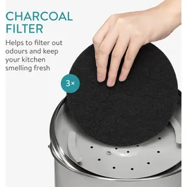 Navaris Komposteimer 3 l Grau