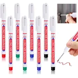 Tieflochmarker, 8 Stück Bohrlochmarker, 20mm Spitze Markierungsstift, Permanente