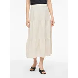 VILA Maxirock Damen Meliert Beige 42