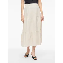 VILA Maxirock Damen Meliert Beige 42