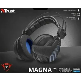 Trust GXT 393 Magna Wireless Gaming Headset (Kabelgebunden, Kabellos, Gaming Headset, Blau