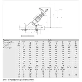 Honeywell Resideo Strangabsperrventil Kombi-3-Plus Messing, Muffe, dn 15