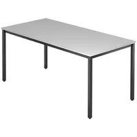 Bümö Besprechungstisch, Grau, Schwarz, Nachbildung, 160x72x80 cm, FSC Mix,