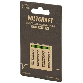 VOLTCRAFT VC-AAA400USB USB-C® Akku Li-Ion 400 mAh 1.5 V 4 St.