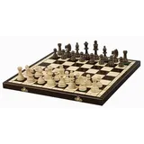 Sunrise Chess & Games Olympisches Schachspiel Groß 42x42 cm, Traditionell Handbemalt, Staunton Holzfiguren