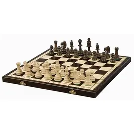 Sunrise Chess & Games Olympisches Schachspiel Groß 42x42 cm, Traditionell Handbemalt, Staunton Holzfiguren