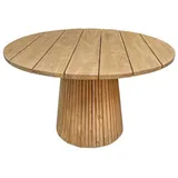 Gartentisch CINDY rund 120 cm Massivholz Teak Säulenfuß Landhausstil Matz Möbel
