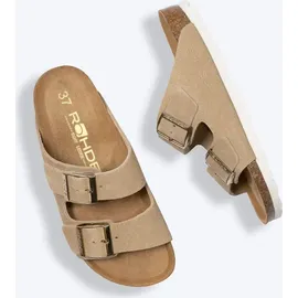 ROHDE Sunnys N ́12 Damen Pantolette Hausschuhe Sandale 5590 02 Elfenbein, Schuhgröße:43 EU