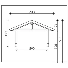 SKANHOLZ Stralsund Typ 1 289 x 116 cm nussbaum