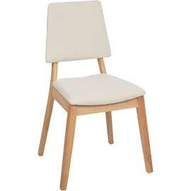 Beliani Esszimmerstuhl 2er Set MERRILL Holz Hellbeige