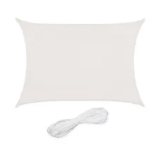 Relaxdays Rechteckiges Sonnensegel HDPE Weiß