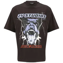 2Y Premium Rottweiler Oversize Tee verwaschen schwarz - XL